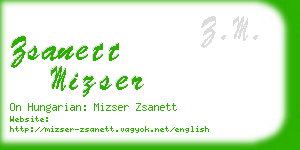 zsanett mizser business card